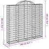 vidaXL Arched Gabion Baskets 18 pcs 200x30x180/200 cm Galvanised Iron