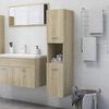 vidaXL Bathroom Cabinet Sonoma Oak 30x30x130 cm Engineered Wood