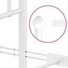 vidaXL Metal Bed Frame without Mattress with Footboard&nbsp;White 100x200cm