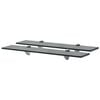 vidaXL Floating Shelf | Set of 2 | Black | Tempered safety glass, zinc alloy