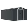 vidaXL Garden Shed 257x392x181 cm Metal Anthracite