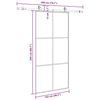 vidaXL Sliding Door with Hardware Set Black 102x205 cm ESG Glass
