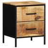 vidaXL Bedside Cabinet with Drawer Brown and Black 40 x 35 x 50 cm