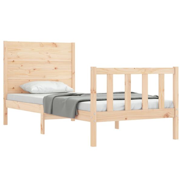vidaXL Bed Frame without Mattress Single Solid Wood Pine