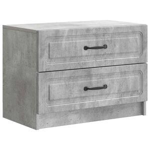 vidaXL Bedside Cabinet with Drawer Concrete Grey 62 x 34.5 x 44.5 cm