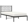 vidaXL Metal Bed Frame without Mattress with Headboard Black 90x200cm
