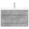 vidaXL 2 Piece Bathroom Furniture Set Concrete Grey Engineered Wood