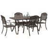 vidaXL Garden Dining Set 5 pcs Bronze Aluminium