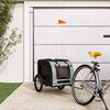 vidaXL Pet Bike Trailer Black and Grey Oxford Fabric and Iron