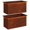 vidaXL Garden Planter with LED 2 pcs Rusty 50 x 100 x 48 cm