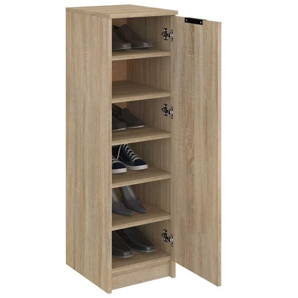 vidaXL Shoe Cabinet Sonoma Oak 30x35x100 cm Engineered Wood