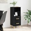 vidaXL Sideboard Black oak 34 x 34.5 x 90 cm Engineered wood