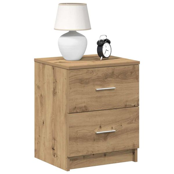 vidaXL Bedside Cabinets 2 pcs with 2 Drawers Artisan Oak 40x36x50 cm