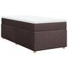 vidaXL Box Spring Bed with Mattress Dark Brown 90x200 cm Fabric