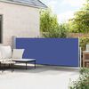 vidaXL Patio Retractable Side Awning 140x500 cm Blue