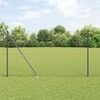vidaXL Fence Post Grey 10 x 1.5 m (60 x 60 mm mesh) Steel and PVC