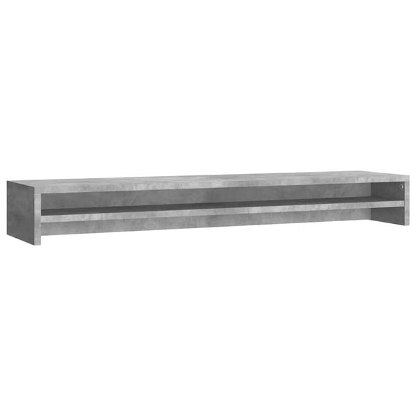 vidaXL Monitor Stand Concrete Grey 100x24x13 cm Engineered Wood