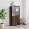 vidaXL Highboard with Doors Brown Oak 68x37x142 cm Engineered Wood