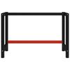 vidaXL Work Bench Frame Metal 120x57x79 cm Black and Red