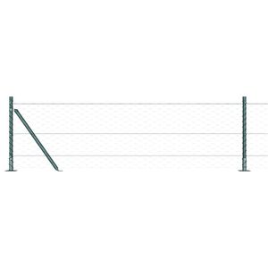 vidaXL Hexagonal Fence with Concrete Base 50 x 0.6 m PVC-Coated Steel