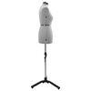 vidaXL Adjustable Dress Form Female Height Adjustable Grey M Velvet