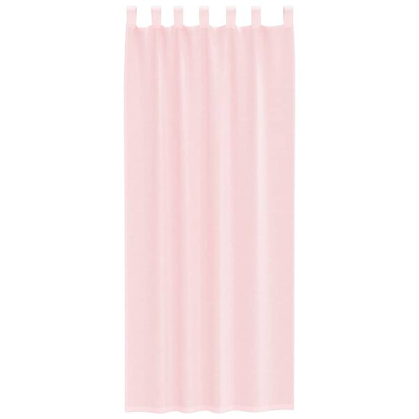 vidaXL Voile Curtains with Loops 2 pcs Light Pink 140x260 cm