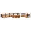 vidaXL Outdoor Sofa Set 7 pcs Natural Solid Acacia Wood