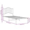 vidaXL Metal Bed Frame without Mattress with Headboard Black 90x200cm