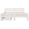 vidaXL Bed frame without Mattress White 140x190 cm Solid Wood Pine