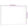 vidaXL Wall-mounted Magnetic Board White 60x40 cm Tempered Glass