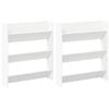 vidaXL Wall Shoe Cabinets 2 pcs White 80x18x90 cm Engineered Wood