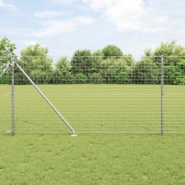 vidaXL Fence Post 52 pcs Grey 3.2 x 3.2 x 140 cm