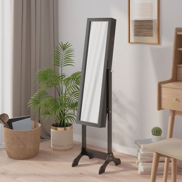 vidaXL Free-Standing Mirror Black 34x37x146 cm