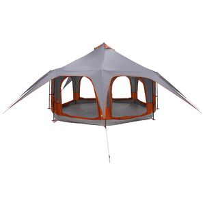 vidaXL Family Tent Grey and Orange 5-Person