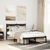 vidaXL Bed Frame without Mattress with Headboard Brown Oak 120x200 cm