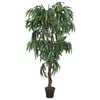 vidaXL Artificial Mango Tree 1050 Leaves 200 cm Green