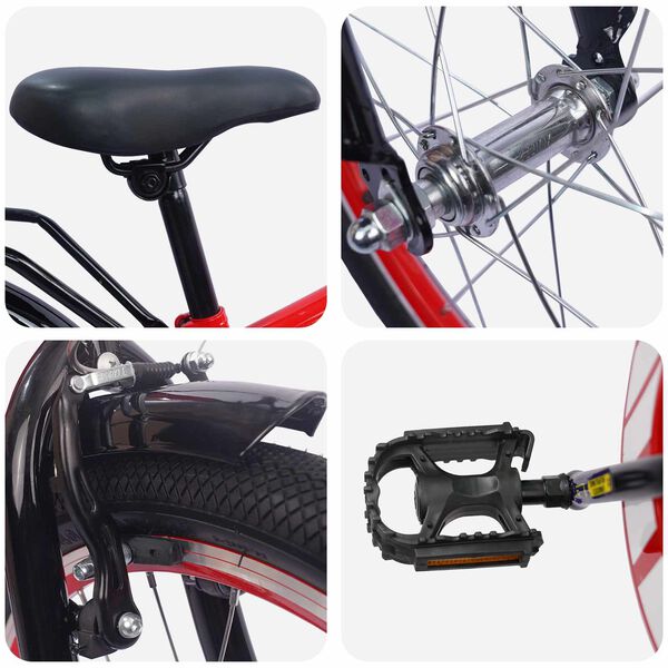 vidaXL Kids Bike 20'' for 6-11 Years Old Red