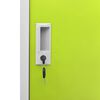 vidaXL Locker Cabinets 2 pcs Light Grey and Green 90x45x92.5 cm Steel