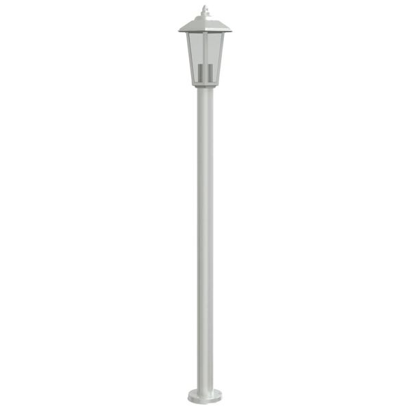 vidaXL Outdoor Floor Lamp Silver 120 cm Stainless Steel