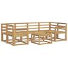 vidaXL Outdoor Sofa Set 7 pcs White 59 x 59 x 37 cm Solid Acacia Wood