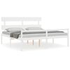 vidaXL Senior Bed without Mattress White 200x200 cm Solid Wood