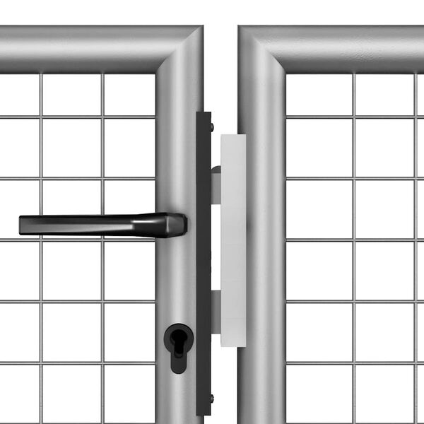 vidaXL Garden Gate Galvanised Steel 300x200 cm Silver