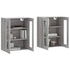 vidaXL Wall Mounted Cabinets 2 pcs Grey Sonoma Engineered Wood