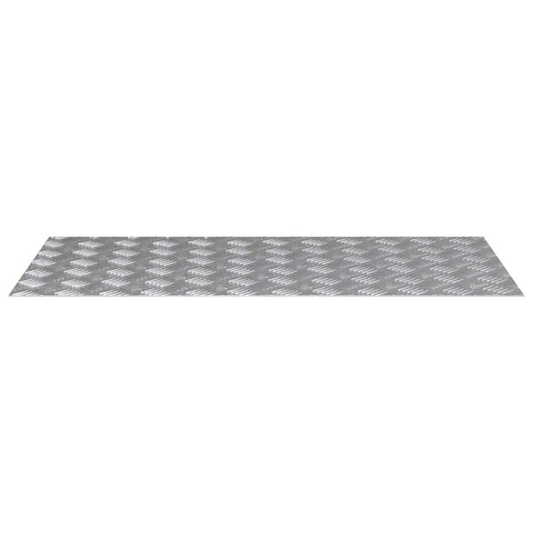 vidaXL Stair Tread Rectangular 2 pcs Silver 100 x 50 cm Aluminium