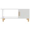 vidaXL Coffee Table High Gloss White 90x50x40 cm Engineered Wood