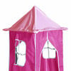 vidaXL Curtains for Loft Bed with Tunnel and Tower Pink