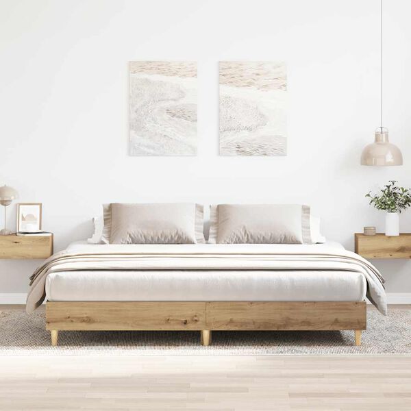 vidaXL Bed Frame without Mattress Artisan Oak 160x200cm Engineered Wood