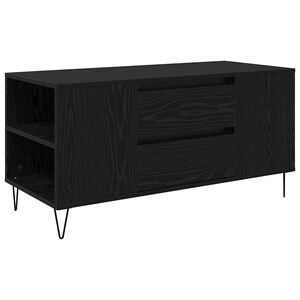 vidaXL Coffee Table Black Oak 102 x 44.5 x 50 cm Engineered Wood