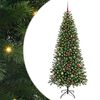 vidaXL Artificial Christmas Tree with 300 LEDs Green 180 cm PE and PVC
