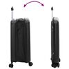 vidaXL Suitcase Folding with Lock Black 34 x 23 x 55.5 cm ABS Plastic
